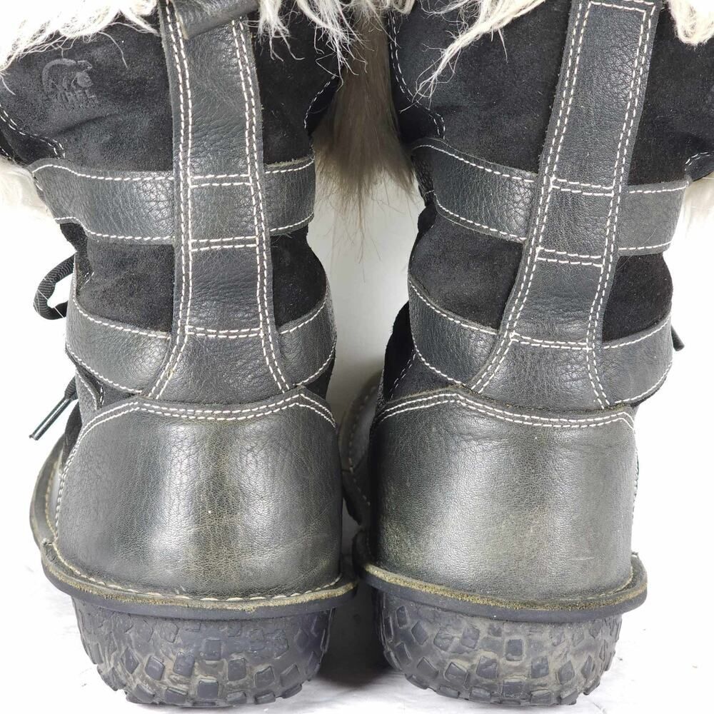 Sorel Women's Kaya US8 Black Leather Waterproof Insulated Faux Fur Winter Boot - Picture 14 of 16